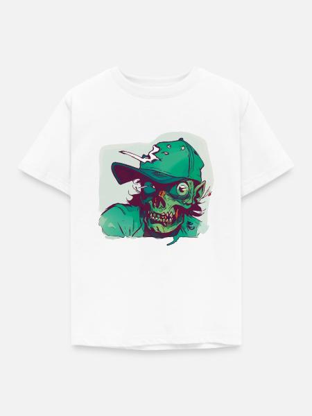 Zombie mit Hut - Kinder T-Shirt - Weiß