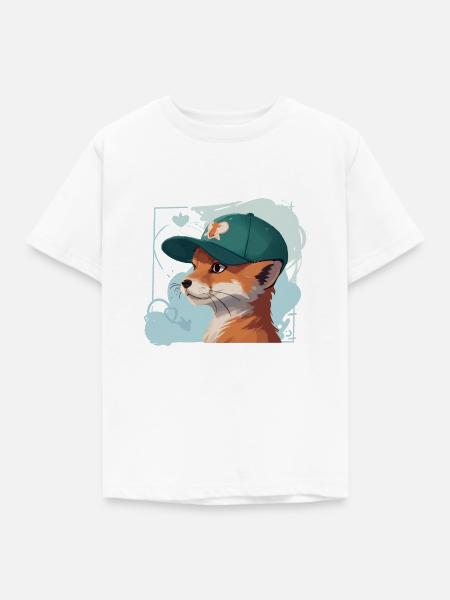 Cooler Fuchs - Kinder T-Shirt - Weiß