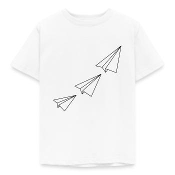 Papierflieger - Kinder T-Shirt - Weiß - Vorne - AI Model Kid Male (0cm)