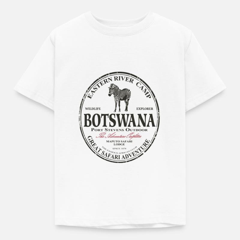 Botswana - Zebra - Kinder T-Shirt - Weiß
