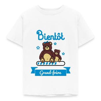 Bientôt grand-frère,futur grand frère - T-shirt Enfant - blanc - Devant - AI Model Kid Male (0cm)