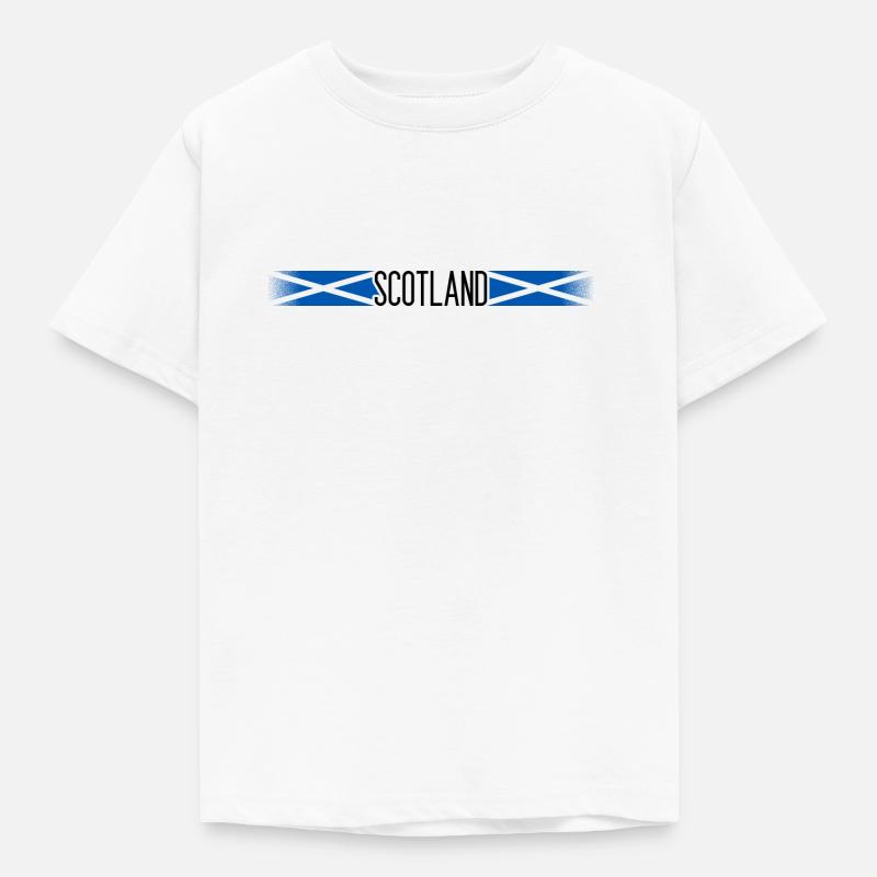 Ecosse Drapeau / bannière 005 conceptions rondes - T-shirt Enfant - blanc