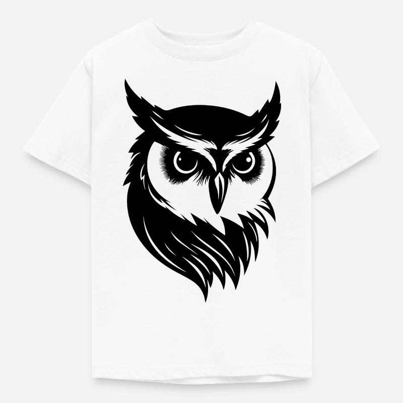 Eule Eulen Vogel Vögel - Kinder T-Shirt - Weiß