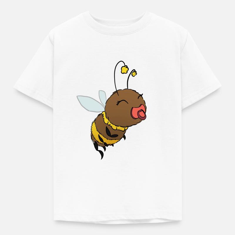 Cute Bumblebee Pacifier - Kids' T-Shirt - white