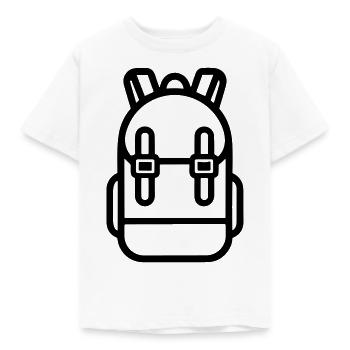Backpack - Kids' T-Shirt - white - Front - AI Model Kid Male (0cm)