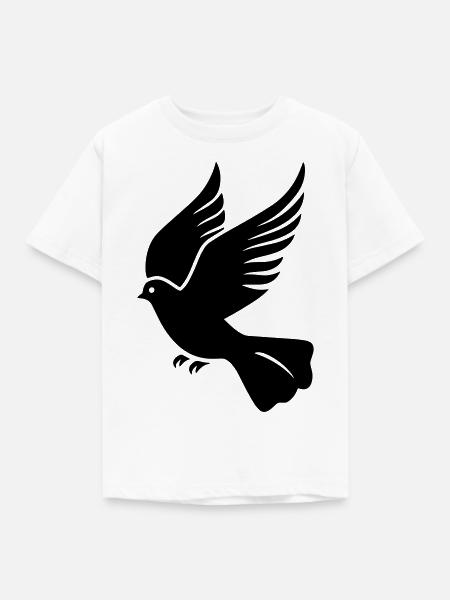 Taube - Kinder T-Shirt - Weiß