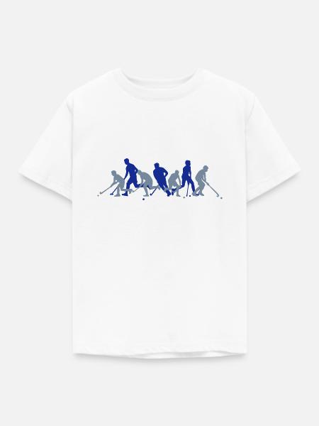 Hockeyspieler Crew - Kinder T-Shirt - Weiß