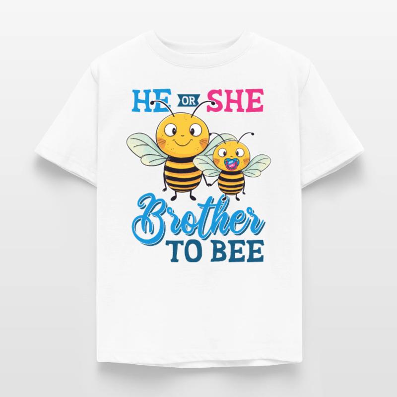 Er oder Sie - Ich werde Bruder Biene Spruch Jungs Kinder T-Shirt