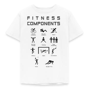 Sportunterricht Fitness-Komponenten - Kinder T-Shirt - Weiß - Vorne - AI Model Kid Male (0cm)