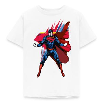Superman Power Pose - Kinder T-Shirt - Weiß - Vorne - AI Model Kid Male (0cm)