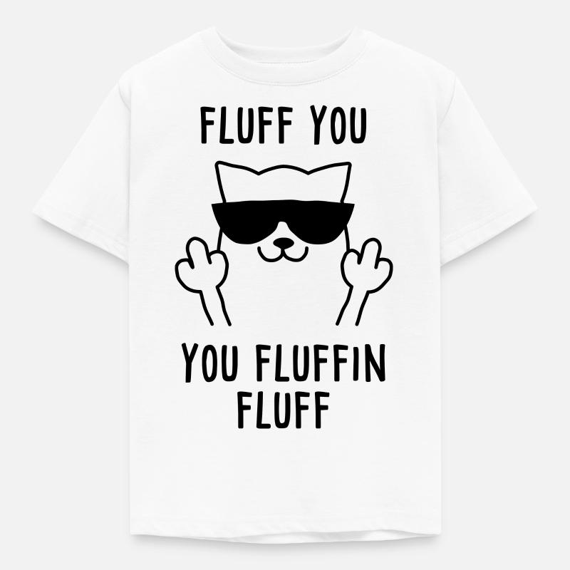 Fluff du fluffin fluff kat solbriller - T-shirt barn - vit