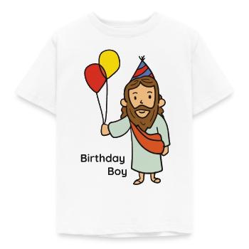Birthday Boy Jesus - Kinder T-Shirt - Weiß - Vorne - AI Model Kid Male (0cm)