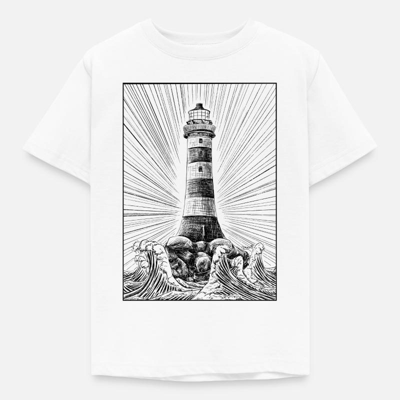 Lighthouse - Kinder T-Shirt - Weiß