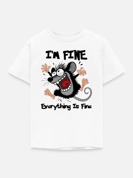Hektische Maus - Kinder T-Shirt - Weiß