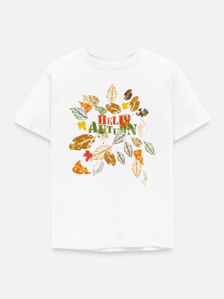 Hallo Herbst - Kinder T-Shirt - Weiß
