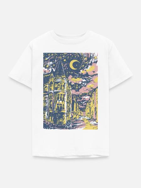 STADT BEI NACHT - Kinder T-Shirt - Weiß