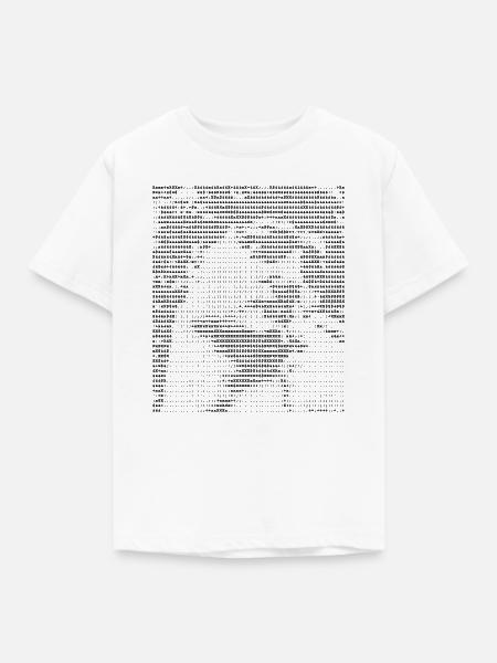 Michelangelo David ASCII-Kunst - Kinder T-Shirt - Weiß