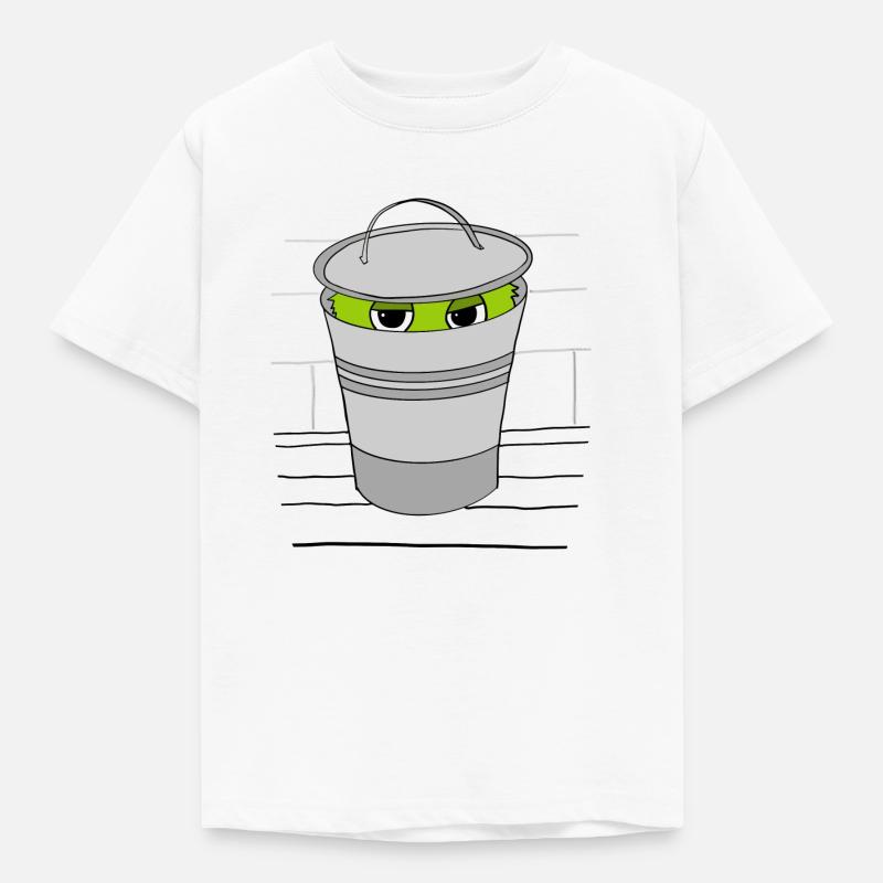 Eimer Monster - Kinder T-Shirt - Weiß