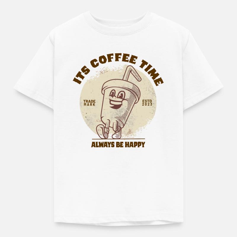 Its Coffee Time - Kinder T-Shirt - Weiß