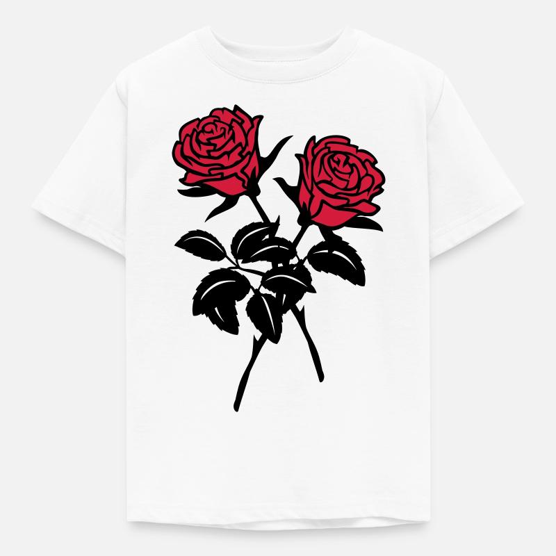 Rosen - Kinder T-Shirt - Weiß