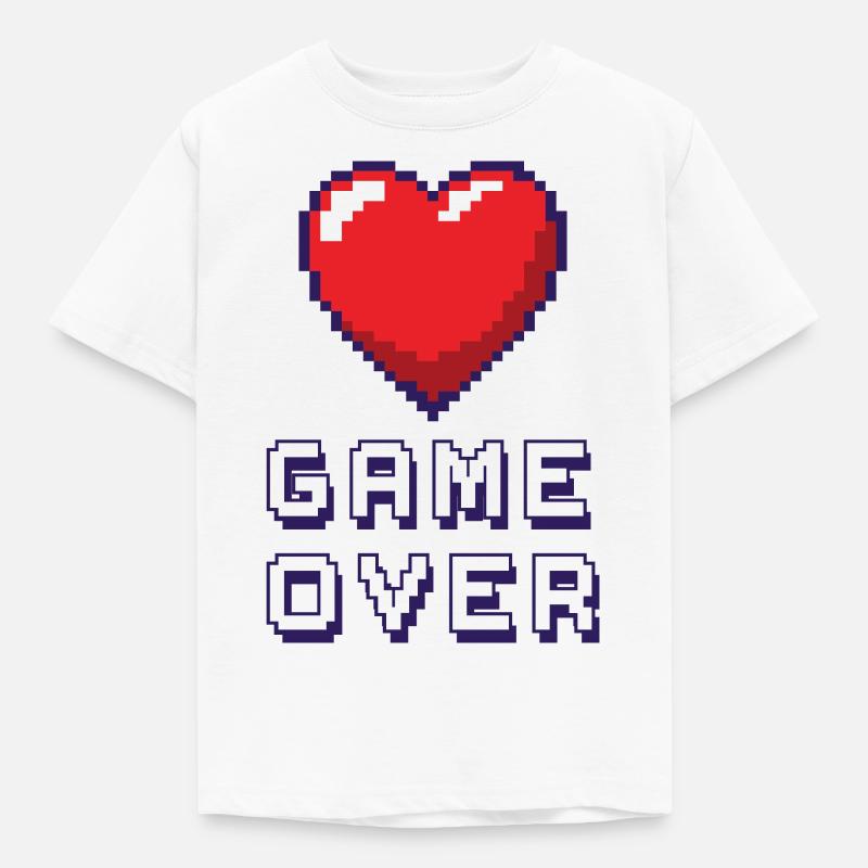 Game Over lila - Kinder T-Shirt - Weiß