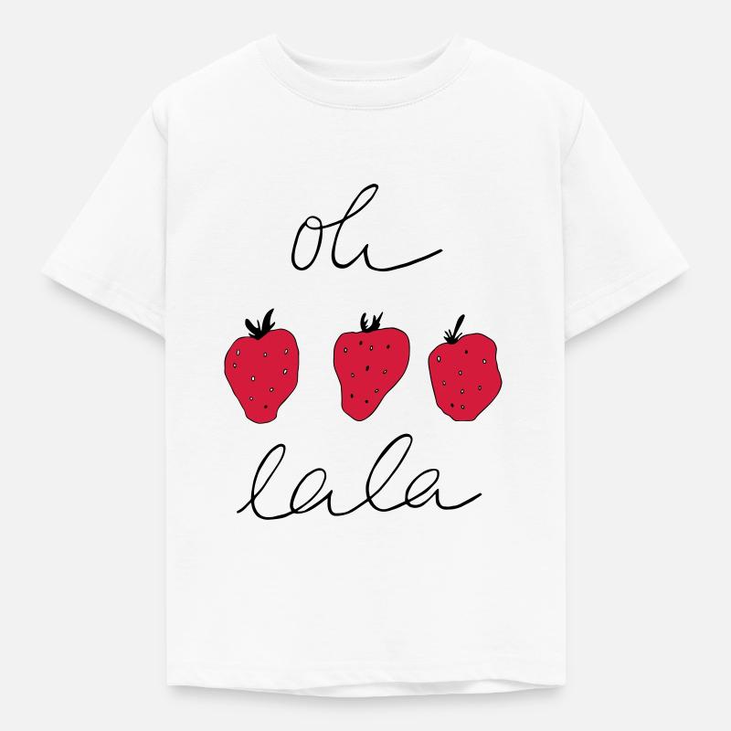 Erdbeere Oh lala freche Früchtchen - Kids' T-Shirt - white
