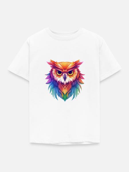 Pride Owl - Kinder T-Shirt - Weiß