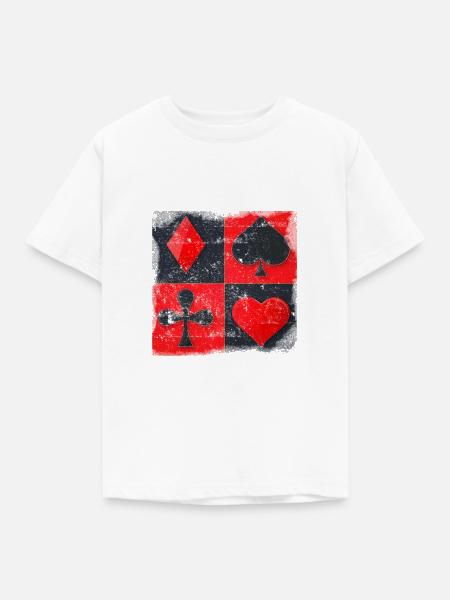 Poker Symbol As - Kinder T-Shirt - Weiß