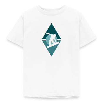 Snowboarding Snowboard Snowboarding - Kids' T-Shirt - white - Front - AI Model Kid Male (0cm)
