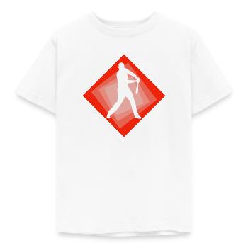Batting Baseball Player Catcher - Kids' T-Shirt - white - Front - AI Model Kid Male (0cm)