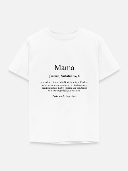 Mama Definition Dictionary - Kinder T-Shirt - Weiß