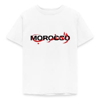 Maroc Mon Origine en Lettre Arabe - T-shirt Enfant - blanc - Devant - AI Model Kid Male (0cm)