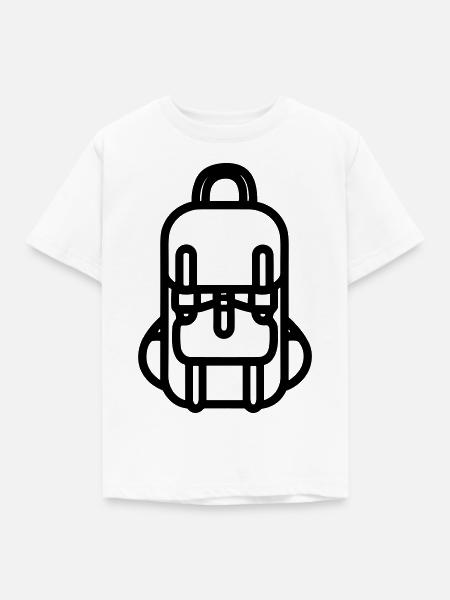 Rucksack - Kinder T-Shirt - Weiß