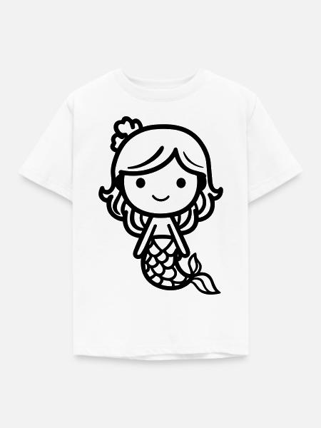 Meerjungfrau - Kinder T-Shirt - Weiß