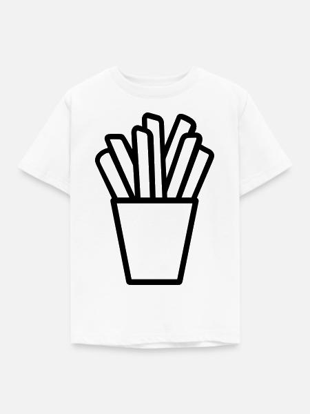 Pommes frites - Kinder T-Shirt - Weiß