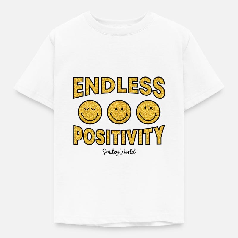 SmileyWorld Endless Positivity Smiling Faces - Kids' T-Shirt - white