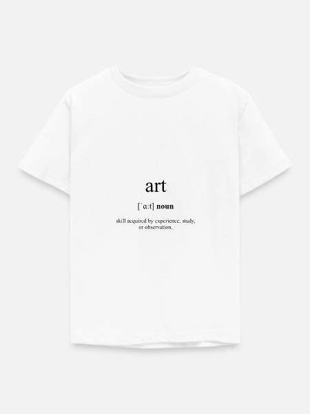 Art (Kunst) Definition Dictionary - Kinder T-Shirt - Weiß