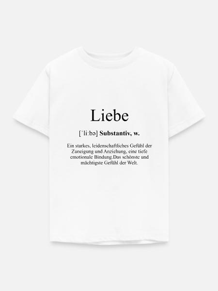 Liebe Definition Dictionary - Kinder T-Shirt - Weiß