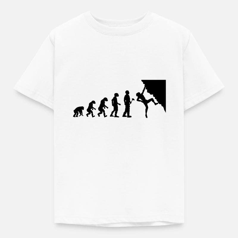 Evoluzione teoria Climbing - Maglietta per bambini - bianco