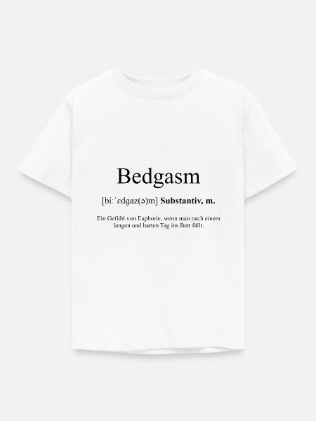 Bedgasm Definition Dictionary - Kinder T-Shirt - Weiß