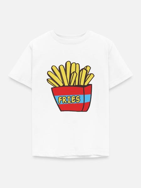 Pommes Frites - Kinder T-Shirt - Weiß