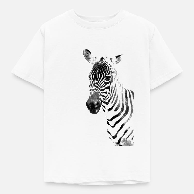 Zebra head - Kids' T-Shirt - white