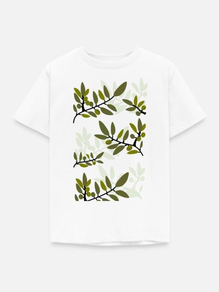 Ulivo Pattern - Kinder T-Shirt - Weiß