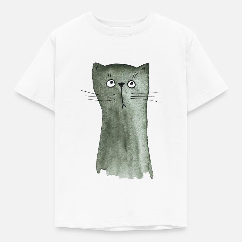 Kitten grey - Kids' T-Shirt - white