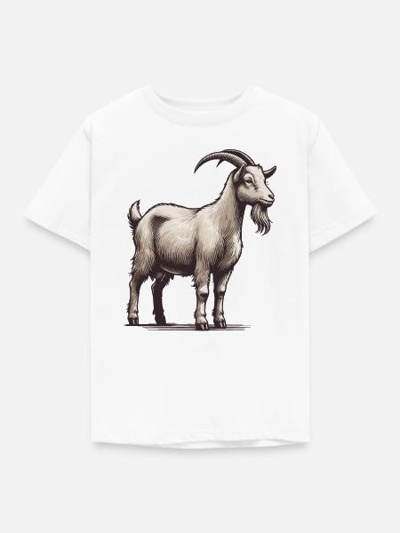 Ziege - Kinder T-Shirt - Weiß