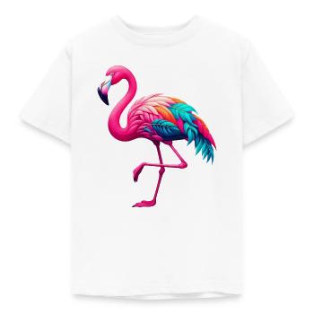 Flamingo - Kinder T-Shirt - Weiß - Vorne - AI Model Kid Male (0cm)