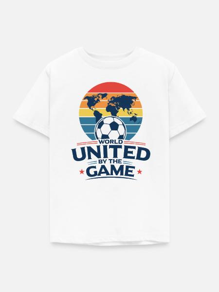 Vereint durch das Spiel - Kinder T-Shirt - Weiß