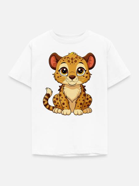 Süßes Gepardenbaby-Gepard - Kinder T-Shirt - Weiß