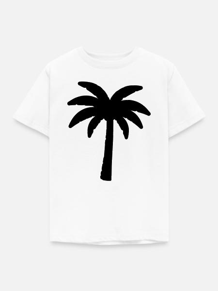 Palme - Kinder T-Shirt - Weiß