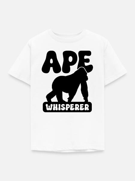 Affenflüsterer - Kinder T-Shirt - Weiß
